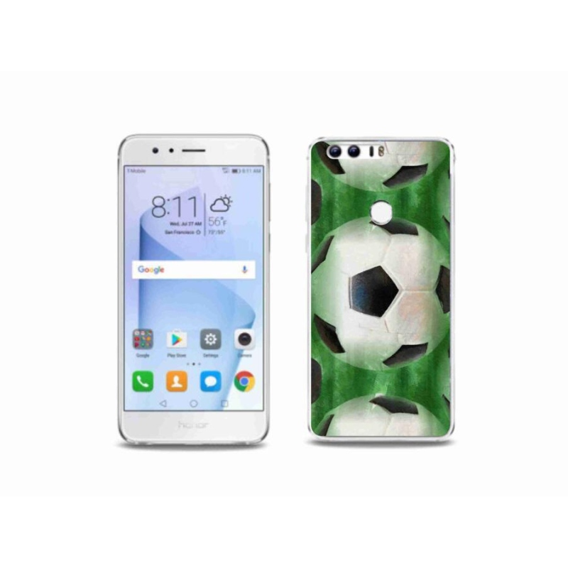 Gelový kryt mmCase na mobil Honor 8 - fotbalový míč