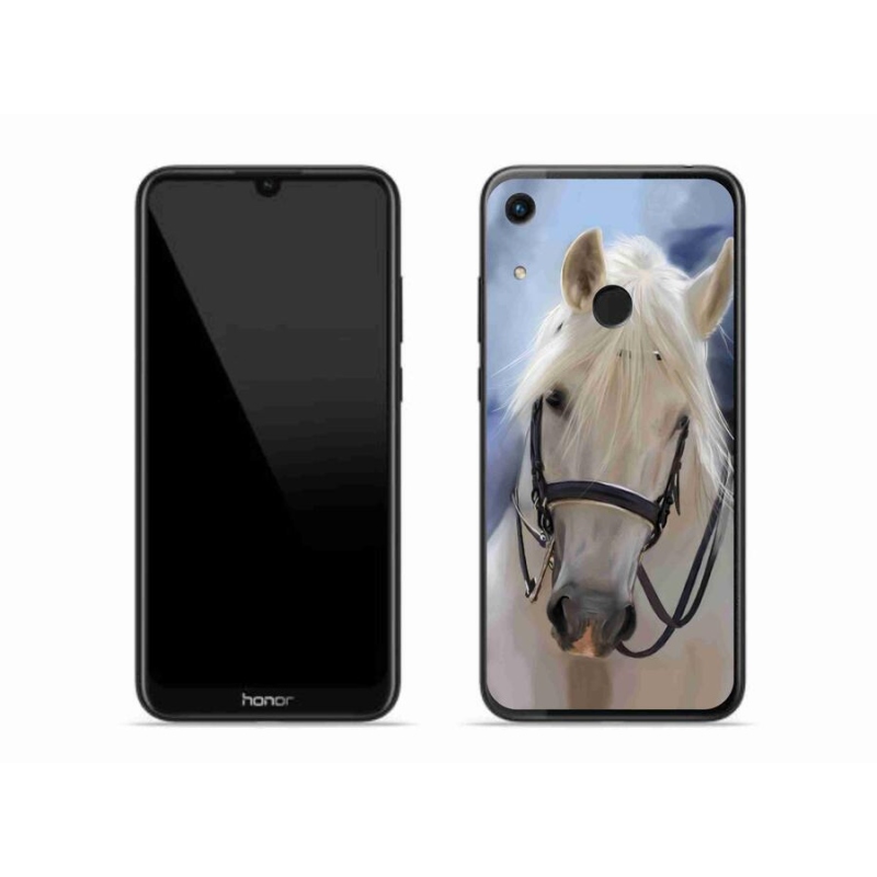 Gelový kryt mmCase na mobil Honor 8A - bílý kůň