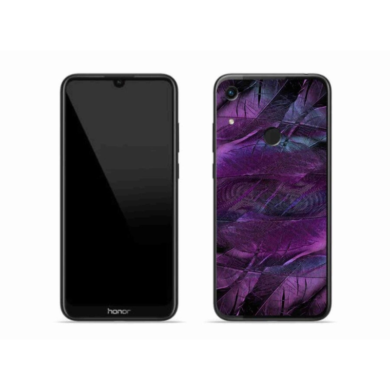 Gelový kryt mmCase na mobil Honor 8A - fialová pírka