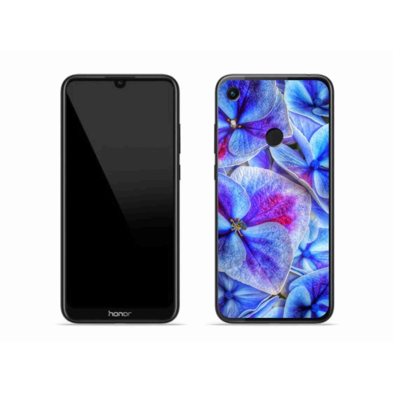 Gelový kryt mmCase na mobil Honor 8A - modré květy 1
