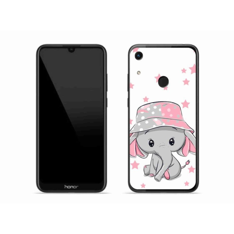 Gelový kryt mmCase na mobil Honor 8A - růžový slon
