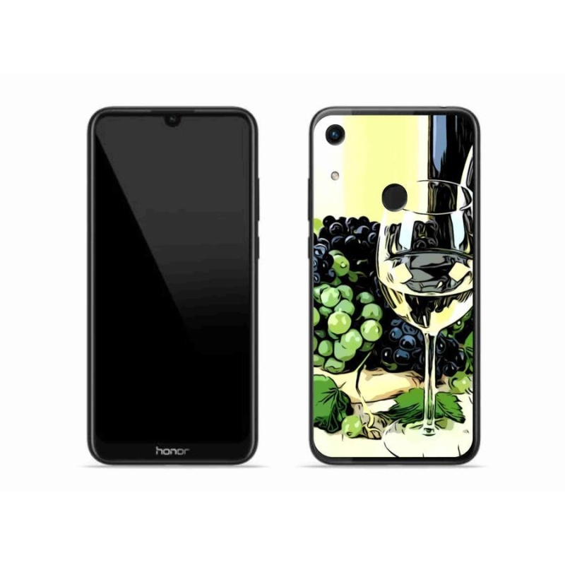 Gelový kryt mmCase na mobil Honor 8A - sklenka vína