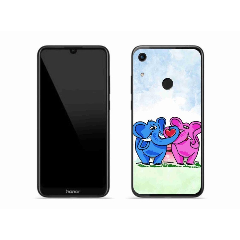 Gelový kryt mmCase na mobil Honor 8A - zamilovaní sloni