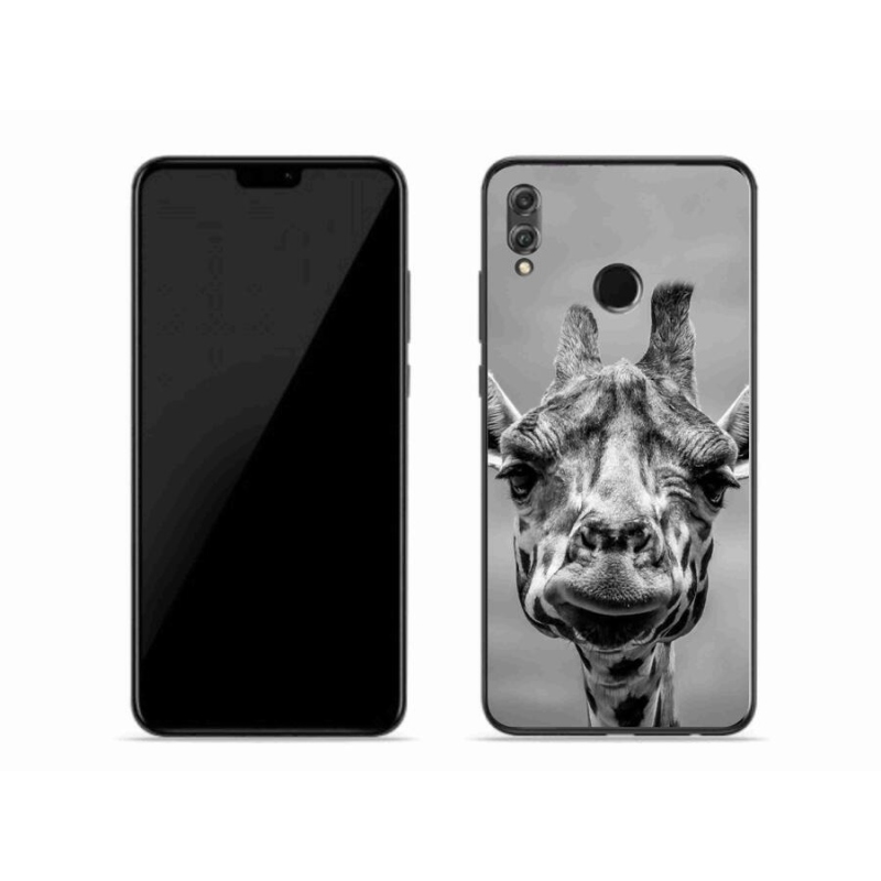 Gelový kryt mmCase na mobil Honor 8X - černobílá žirafa