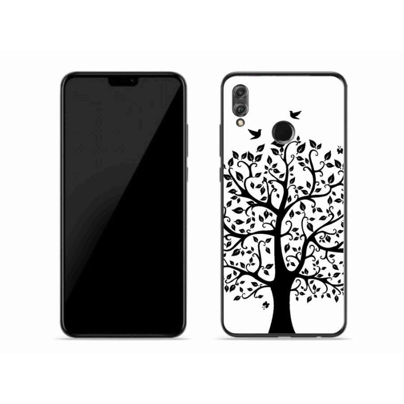 Gelový kryt mmCase na mobil Honor 8X - černobílý strom