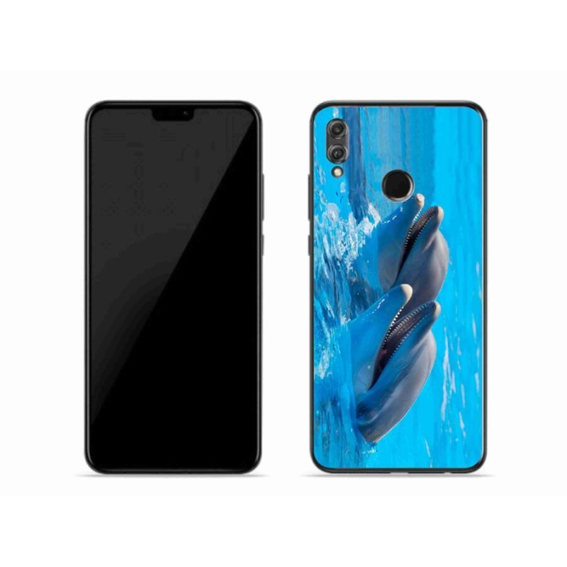 Gelový kryt mmCase na mobil Honor 8X - delfíni