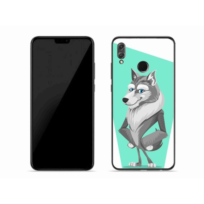Gelový kryt mmCase na mobil Honor 8X - kreslený vlk