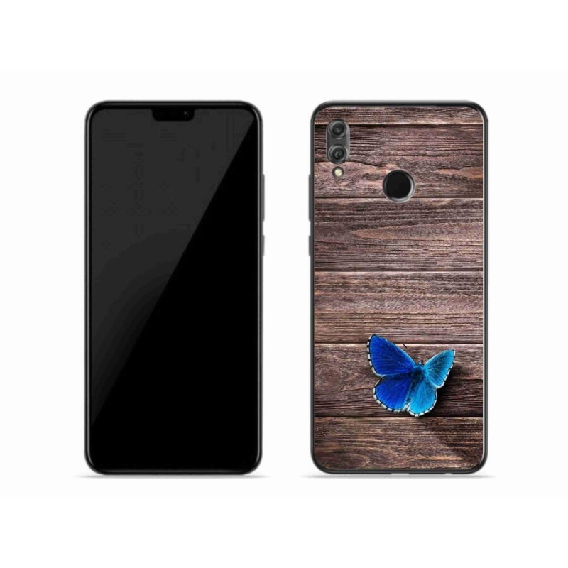 Gelový kryt mmCase na mobil Honor 8X - modrý motýl 1