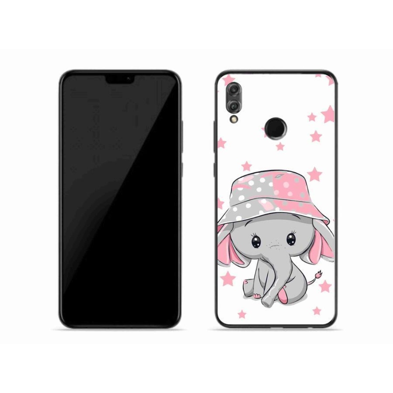 Gelový kryt mmCase na mobil Honor 8X - růžový slon