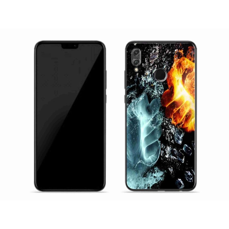 Gelový kryt mmCase na mobil Honor 8X - voda a oheň