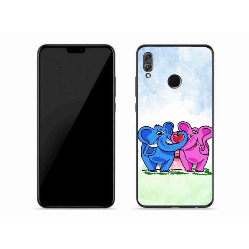 Gelový kryt mmCase na mobil Honor 8X - zamilovaní sloni