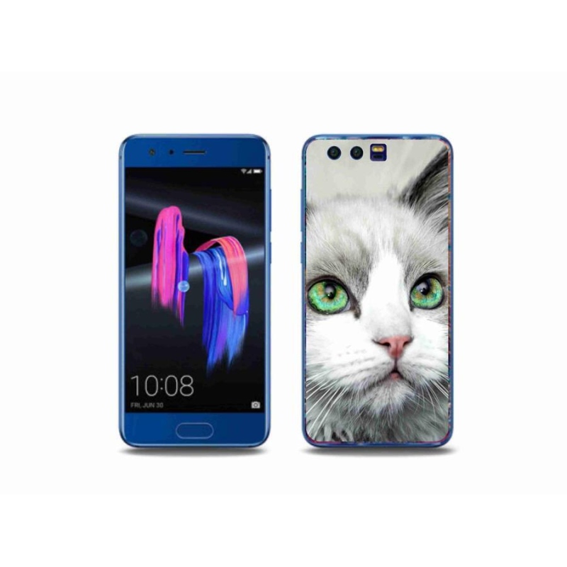 Gelový kryt mmCase na mobil Honor 9 - kočičí pohled
