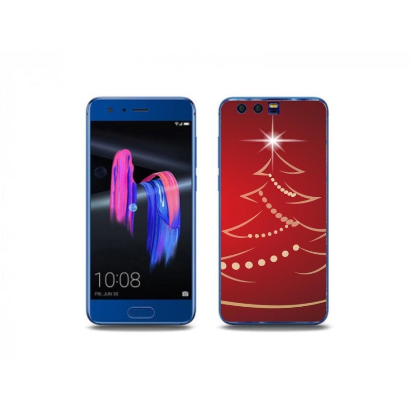 Gelový kryt mmCase na mobil Honor 9 - kreslený vánoční stromek