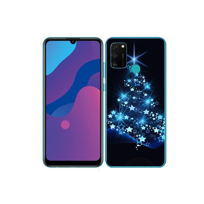 Gelový kryt mmCase na mobil Honor 9A - vánoční stromek