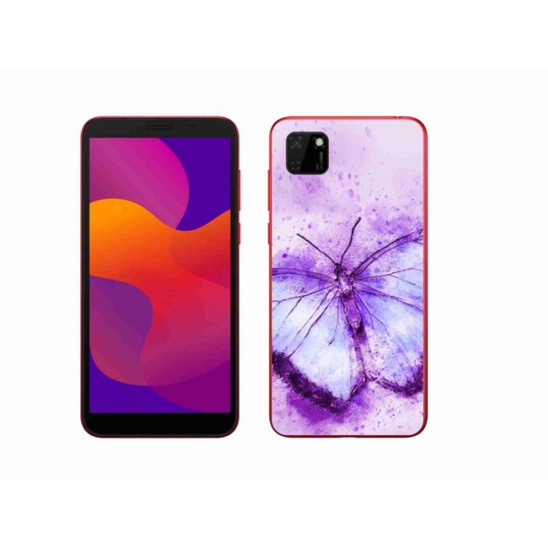 Gelový kryt mmCase na mobil Honor 9S - fialový motýl