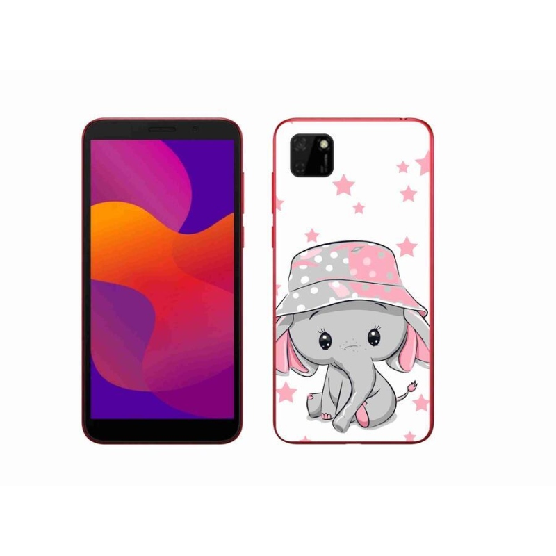 Gelový kryt mmCase na mobil Honor 9S - růžový slon