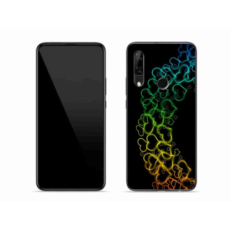 Gelový kryt mmCase na mobil Honor 9X - barevná srdíčka