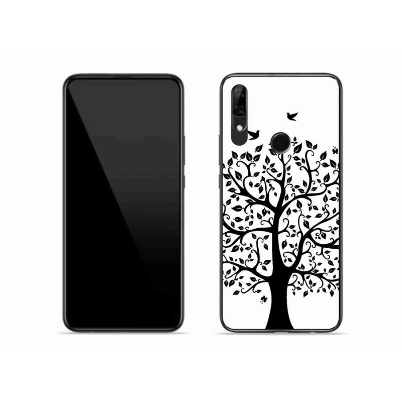 Gelový kryt mmCase na mobil Honor 9X - černobílý strom