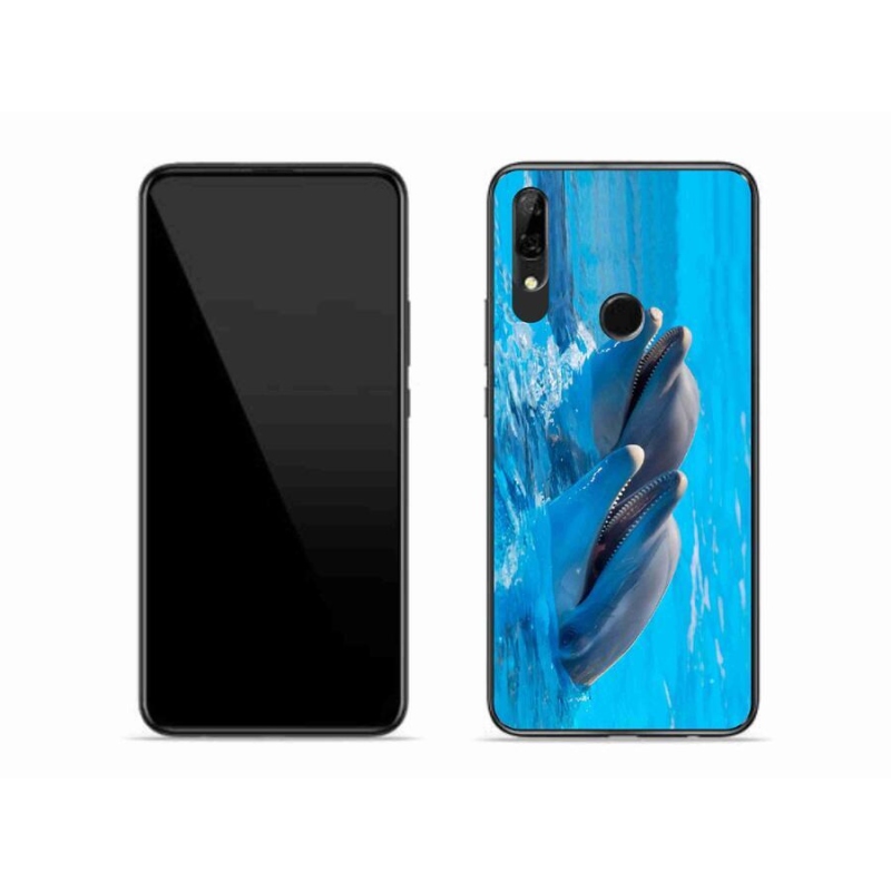 Gelový kryt mmCase na mobil Honor 9X - delfíni