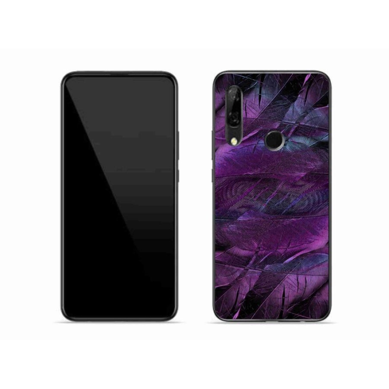Gelový kryt mmCase na mobil Honor 9X - fialová pírka