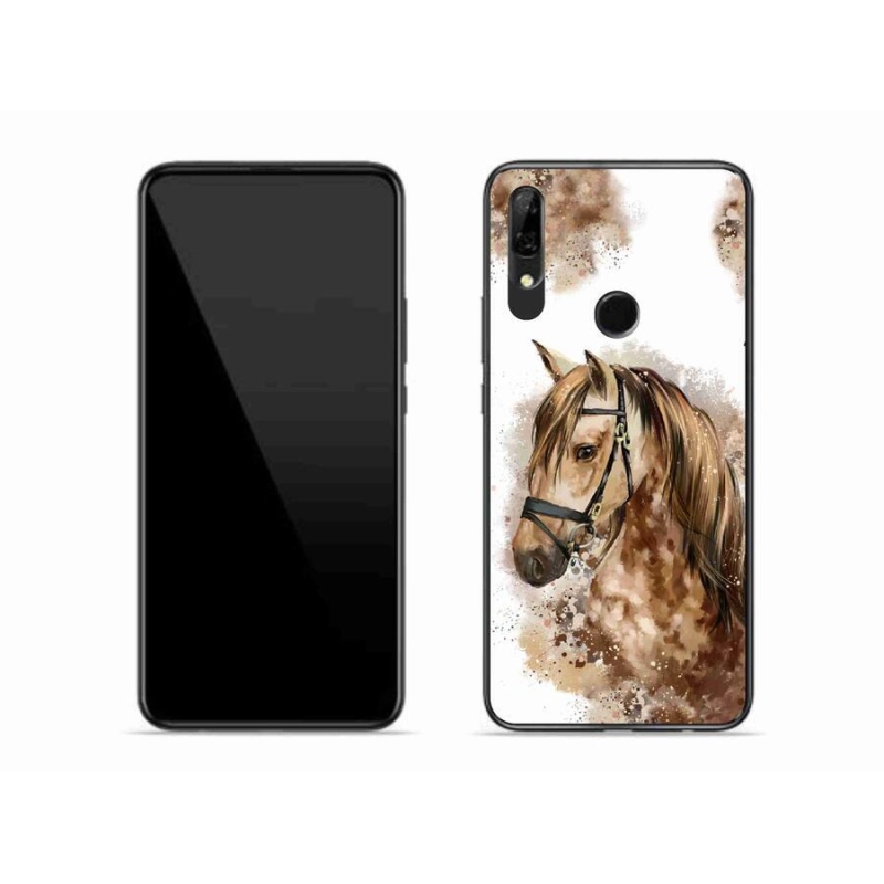 Gelový kryt mmCase na mobil Honor 9X - hnědý kreslený kůň