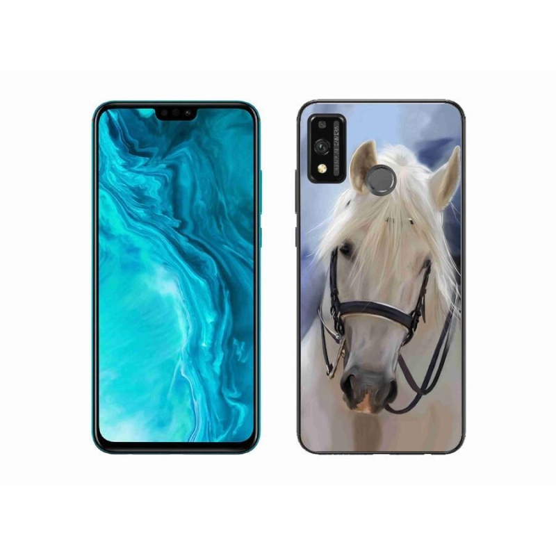 Gelový kryt mmCase na mobil Honor 9X Lite - bílý kůň