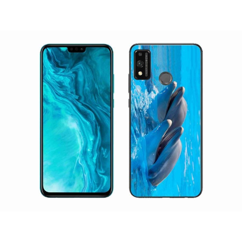 Gelový kryt mmCase na mobil Honor 9X Lite - delfíni