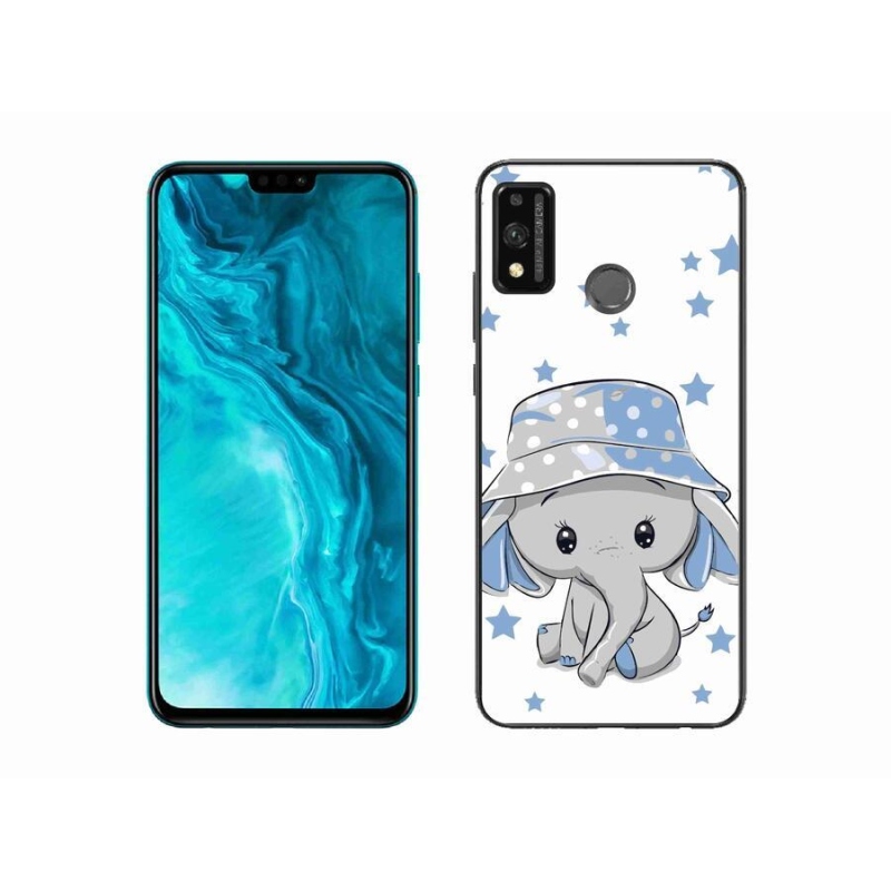 Gelový kryt mmCase na mobil Honor 9X Lite - modrý slon
