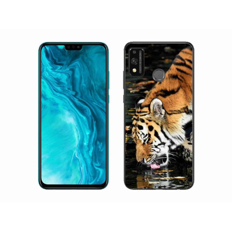 Gelový kryt mmCase na mobil Honor 9X Lite - žíznivý tygr