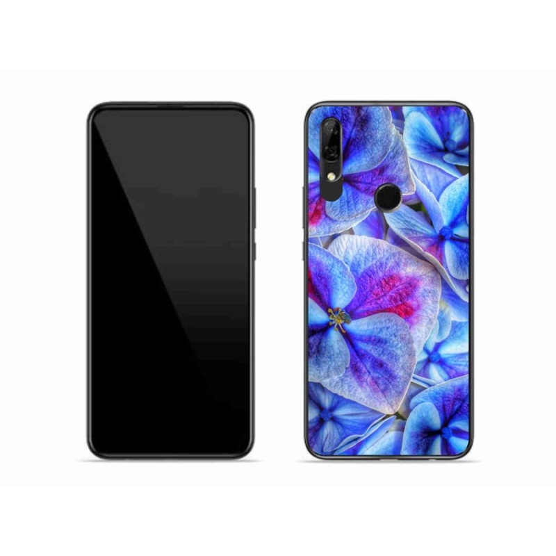 Gelový kryt mmCase na mobil Honor 9X - modré květy 1