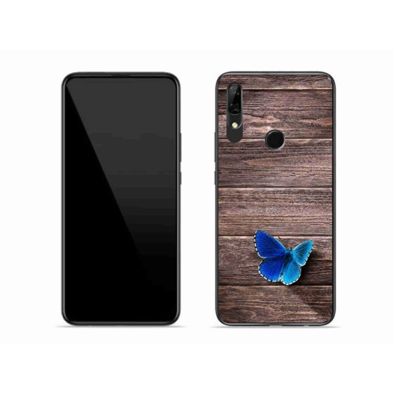 Gelový kryt mmCase na mobil Honor 9X - modrý motýl 1