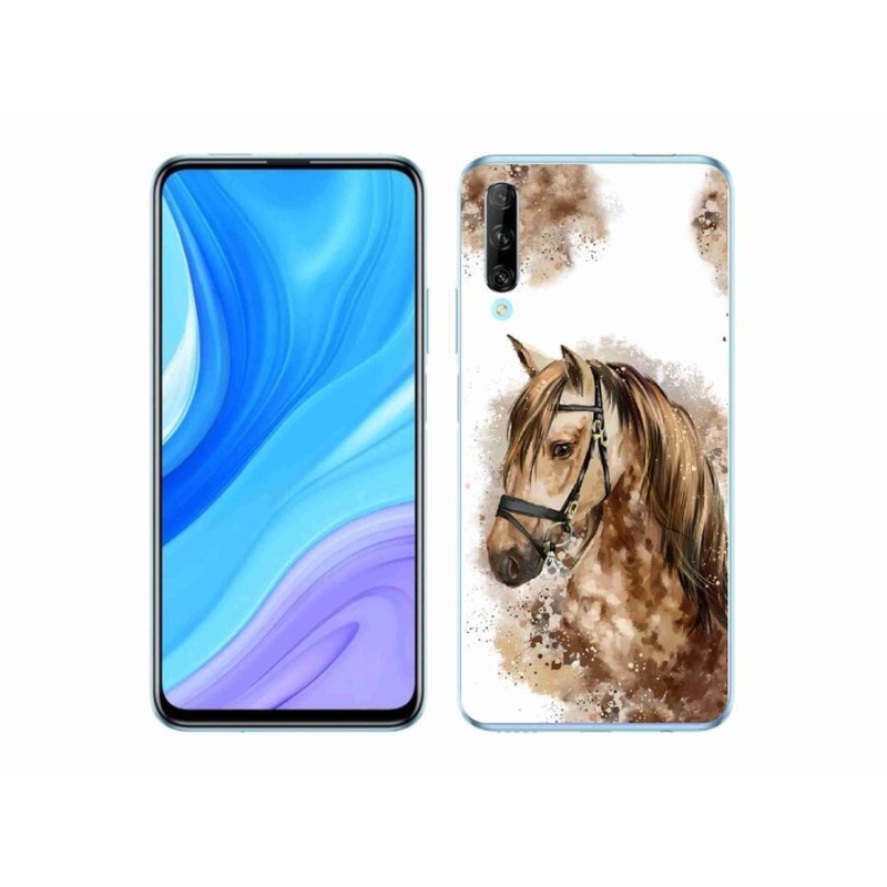 Gelový kryt mmCase na mobil Honor 9X Pro - hnědý kreslený kůň