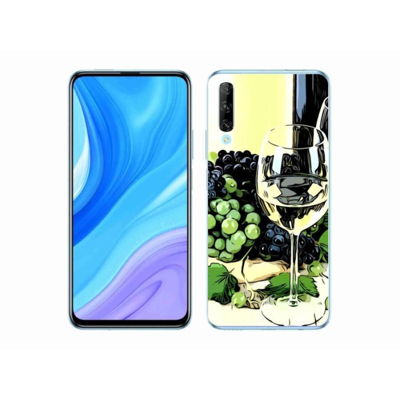 Gelový kryt mmCase na mobil Honor 9X Pro - sklenka vína