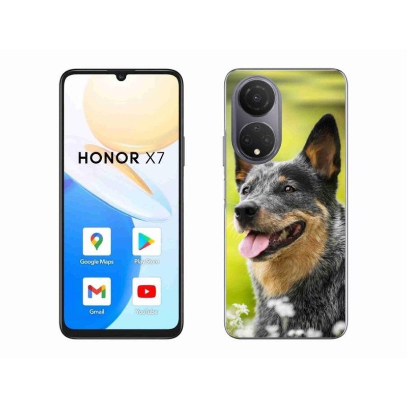 Gelový kryt mmCase na mobil Honor X7 - australský honácký pes