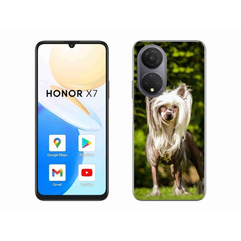 Gelový kryt mmCase na mobil Honor X7 - čínský chocholatý pes