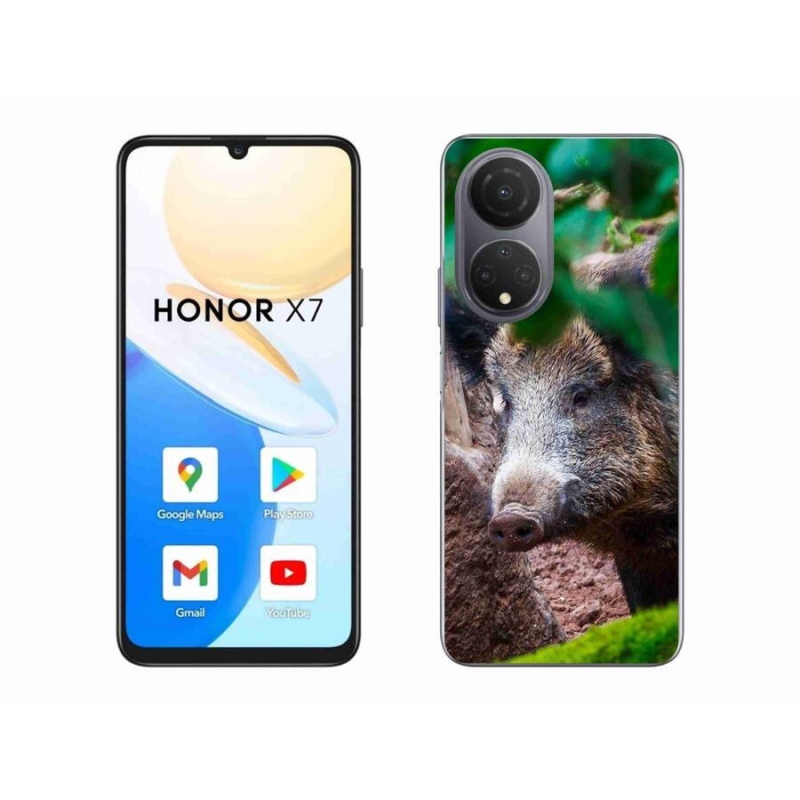 Gelový kryt mmCase na mobil Honor X7 - divoké prase