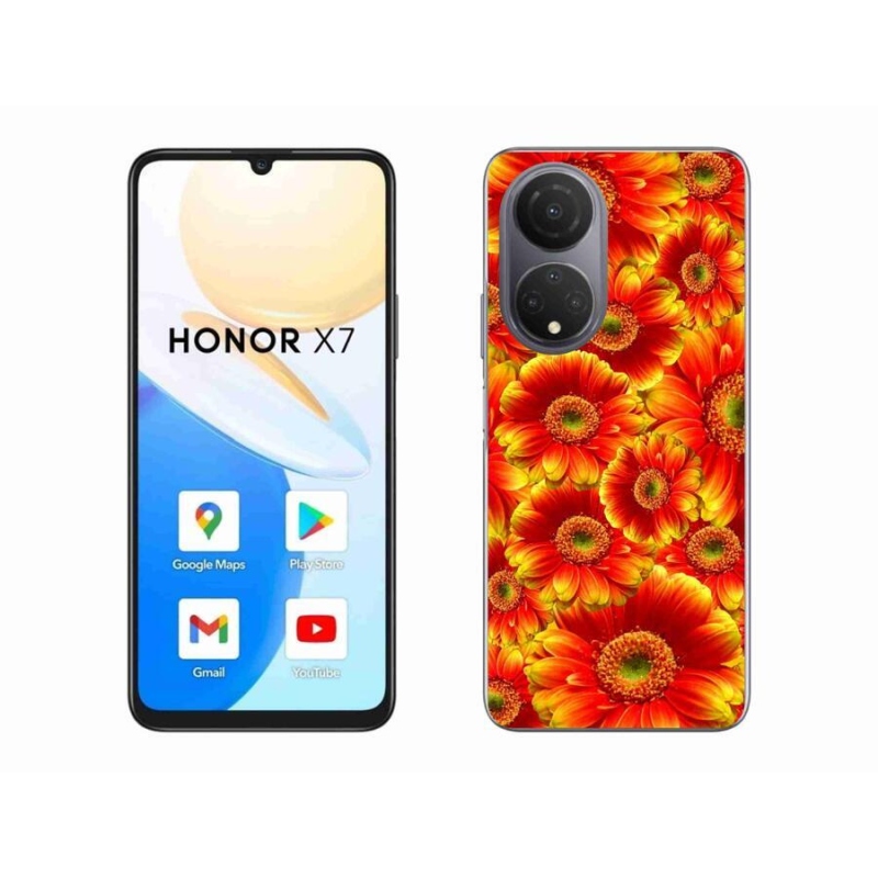 Gelový kryt mmCase na mobil Honor X7 - gerbera 1