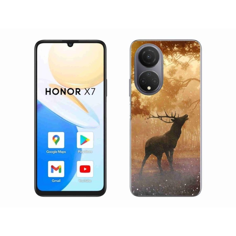Gelový kryt mmCase na mobil Honor X7 - jelen v říji