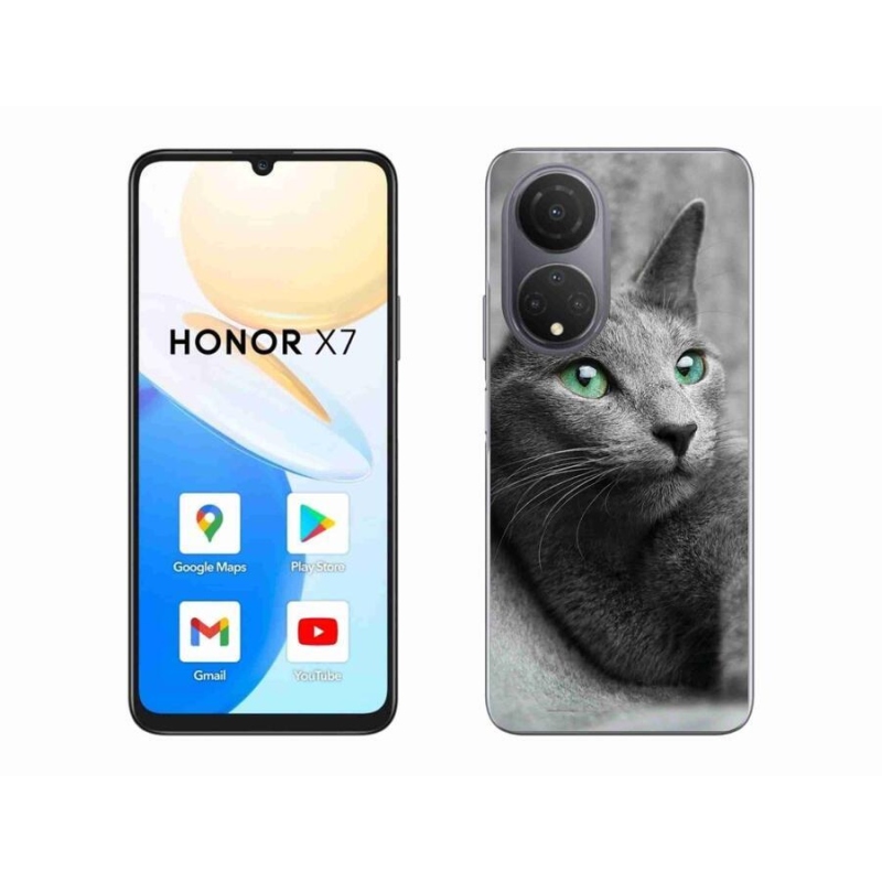Gelový kryt mmCase na mobil Honor X7 - kočka 2