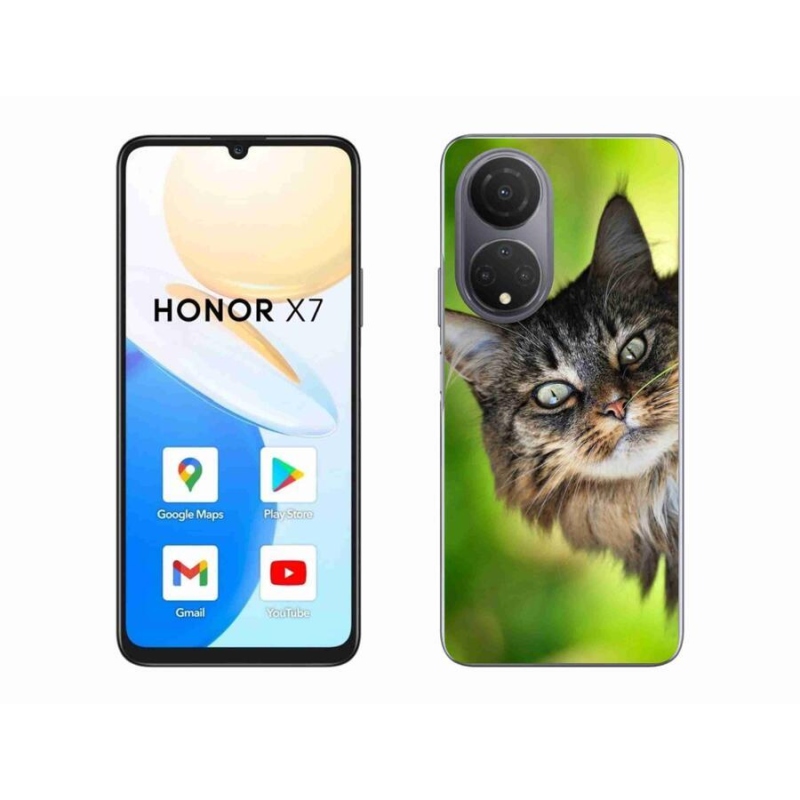 Gelový kryt mmCase na mobil Honor X7 - kočka 3