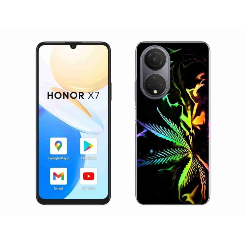 Gelový kryt mmCase na mobil Honor X7 - konopí 2