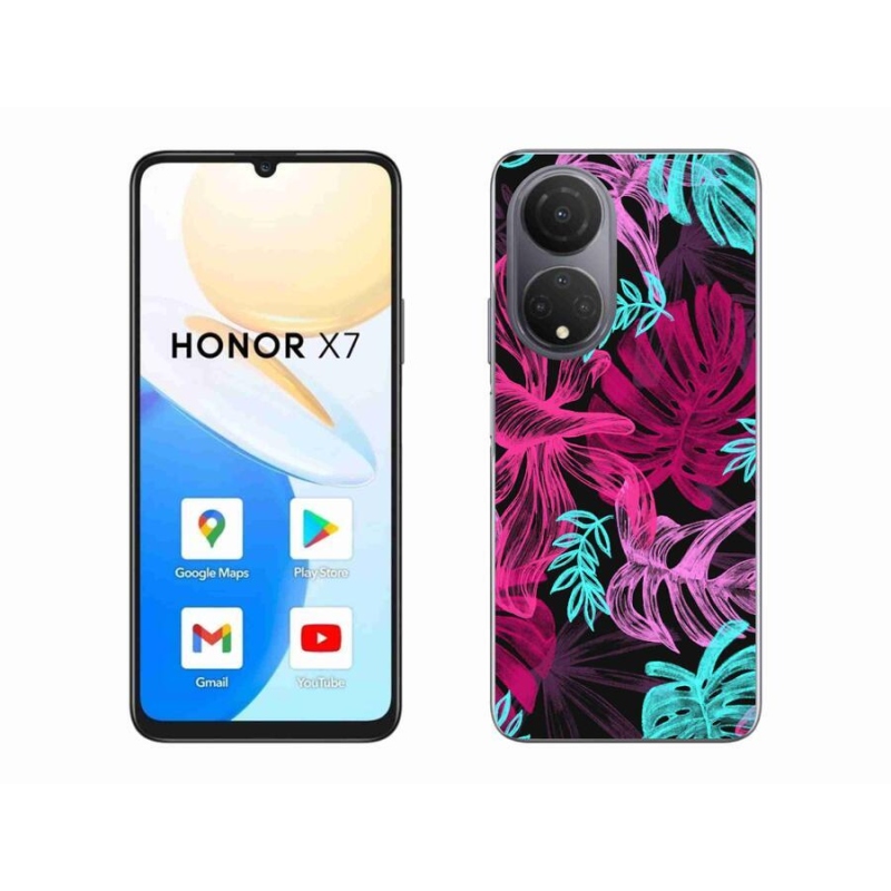 Gelový kryt mmCase na mobil Honor X7 - květiny 1