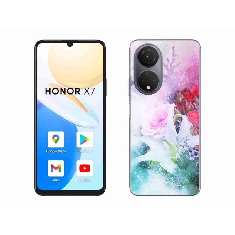 Gelový kryt mmCase na mobil Honor X7 - květiny 4