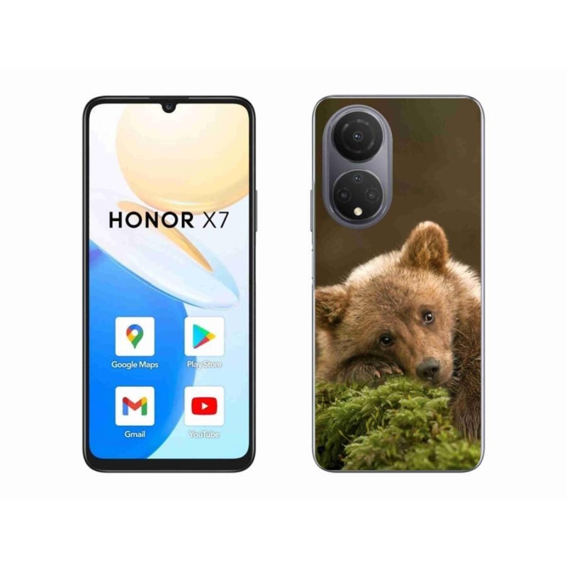 Gelový kryt mmCase na mobil Honor X7 - medvěd