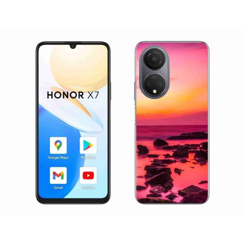 Gelový kryt mmCase na mobil Honor X7 - moře a záře