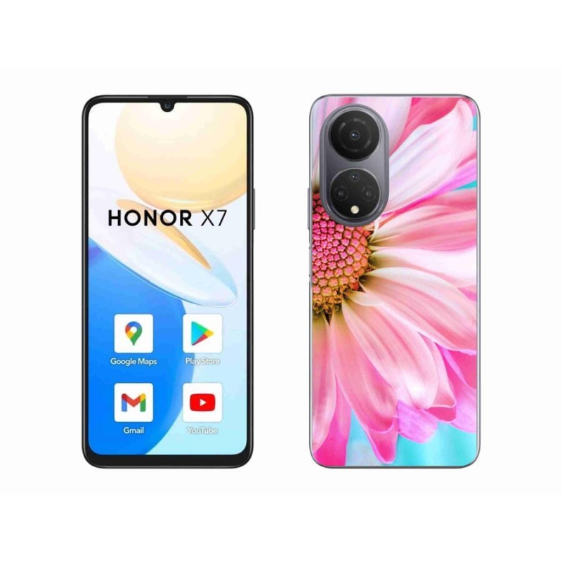 Gelový kryt mmCase na mobil Honor X7 - růžová květina