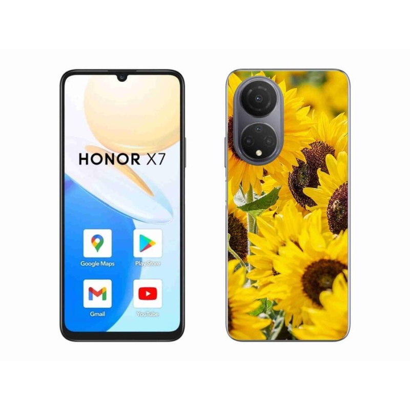 Gelový kryt mmCase na mobil Honor X7 - slunečnice