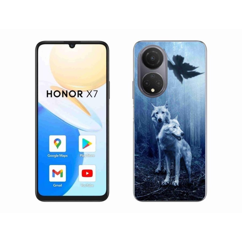 Gelový kryt mmCase na mobil Honor X7 - vlci v lese