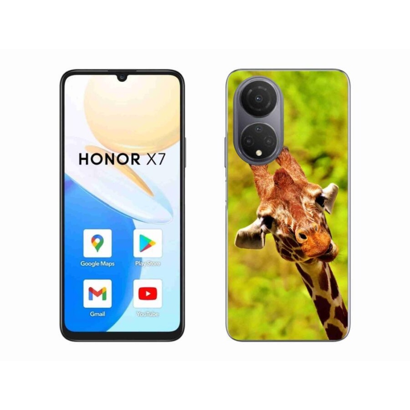 Gelový kryt mmCase na mobil Honor X7 - žirafa