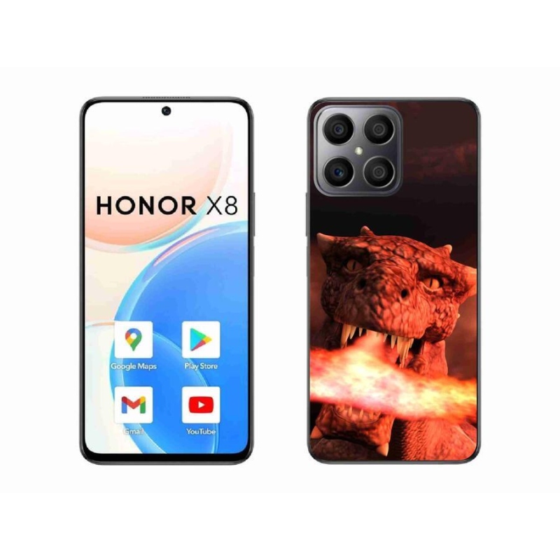 Gelový kryt mmCase na mobil Honor X8 4G - drak
